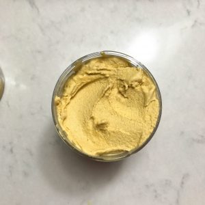 Spiced Pumpkin Ice Cream with Bourbon top view