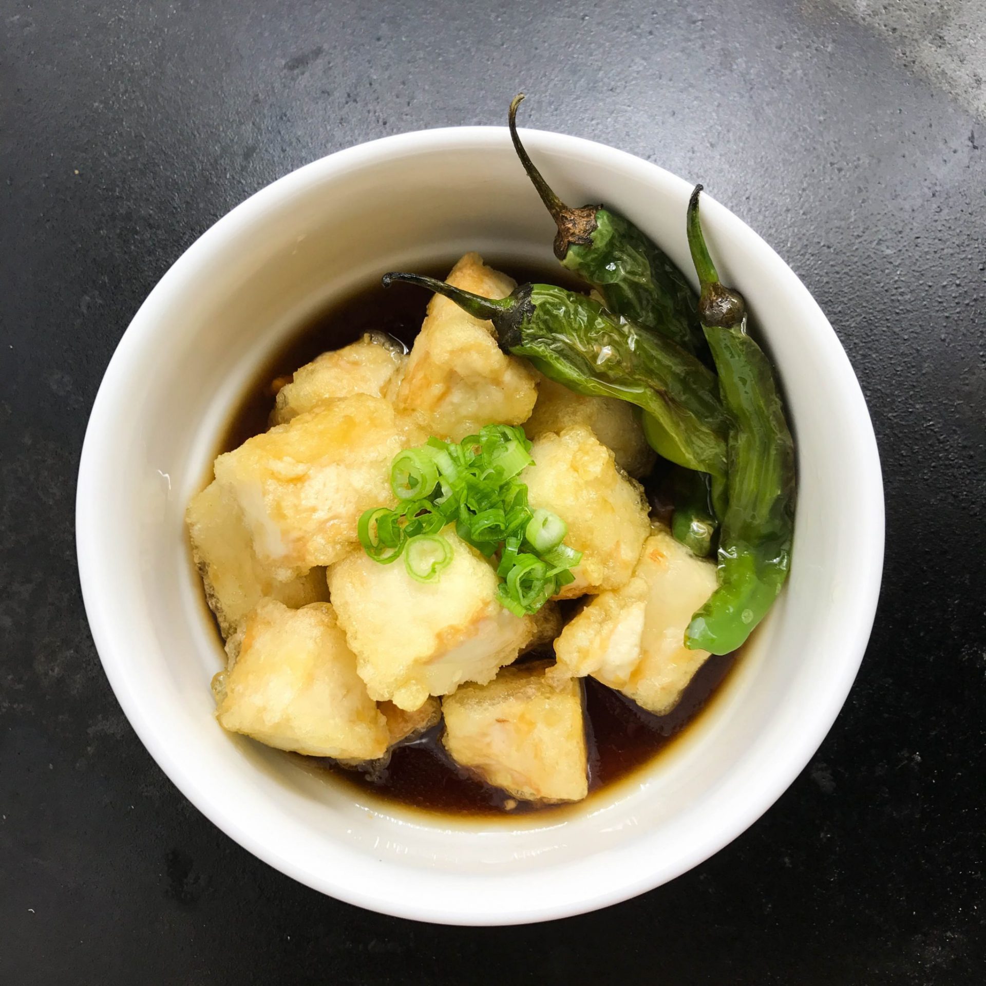 Pan Fried Agedashi Tofu with Shishito Peppers - All Day I Eat - like a ...