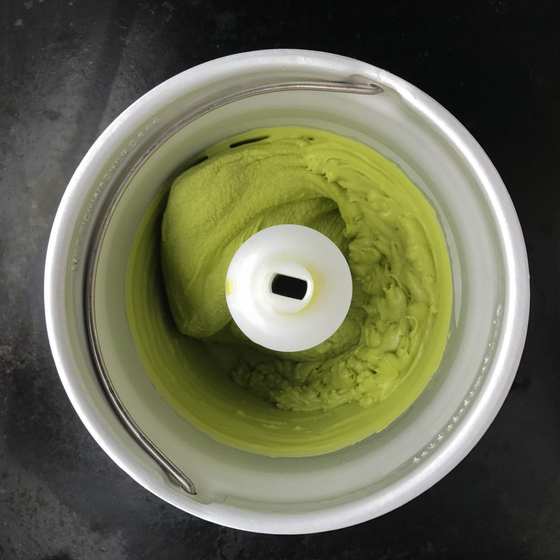 making a matcha ice cream