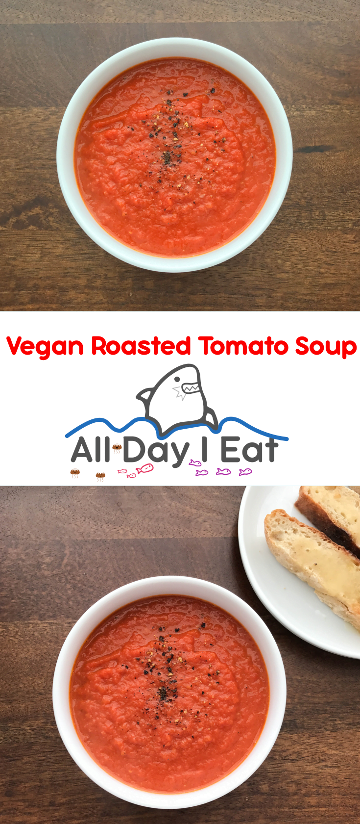 Vegan Roasted Tomato Soup | www.alldayieat.com