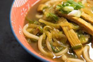 curry udon with toppings