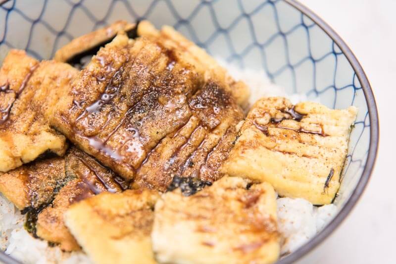 tofu kabayaki closeup