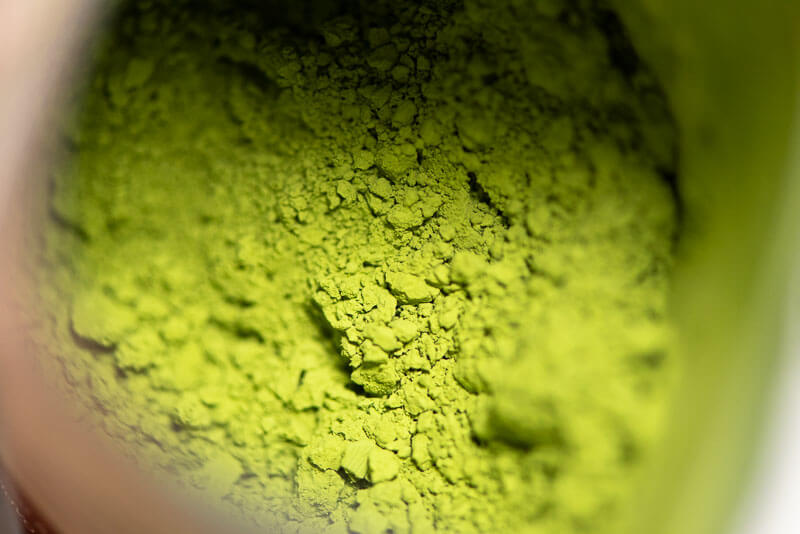 matcha powder closeup