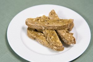 matcha biscotti with whole wheat pastry flour side