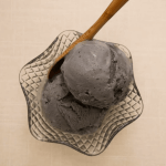 Japanese style black sesame ice cream with kurogoma 1