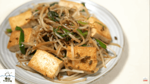 shoyukoji with bean sprouts and tofu procedure