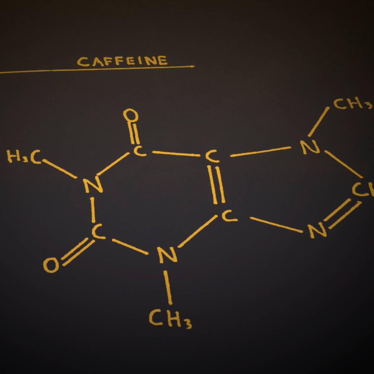 Chemical structure of caffeine