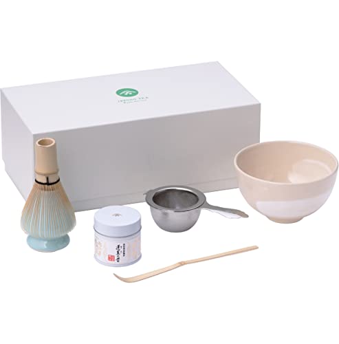 JADE LEAF Modern Matcha Starter Set - Electric Whisk Frother, Stainless  Steel Spoon, Stainless Steel Sifter, Printed Handbook