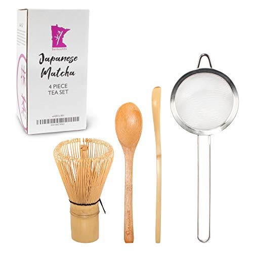 Matcha Whisk Set - Matcha Whisk, Traditional Scoop, Tea Spoon