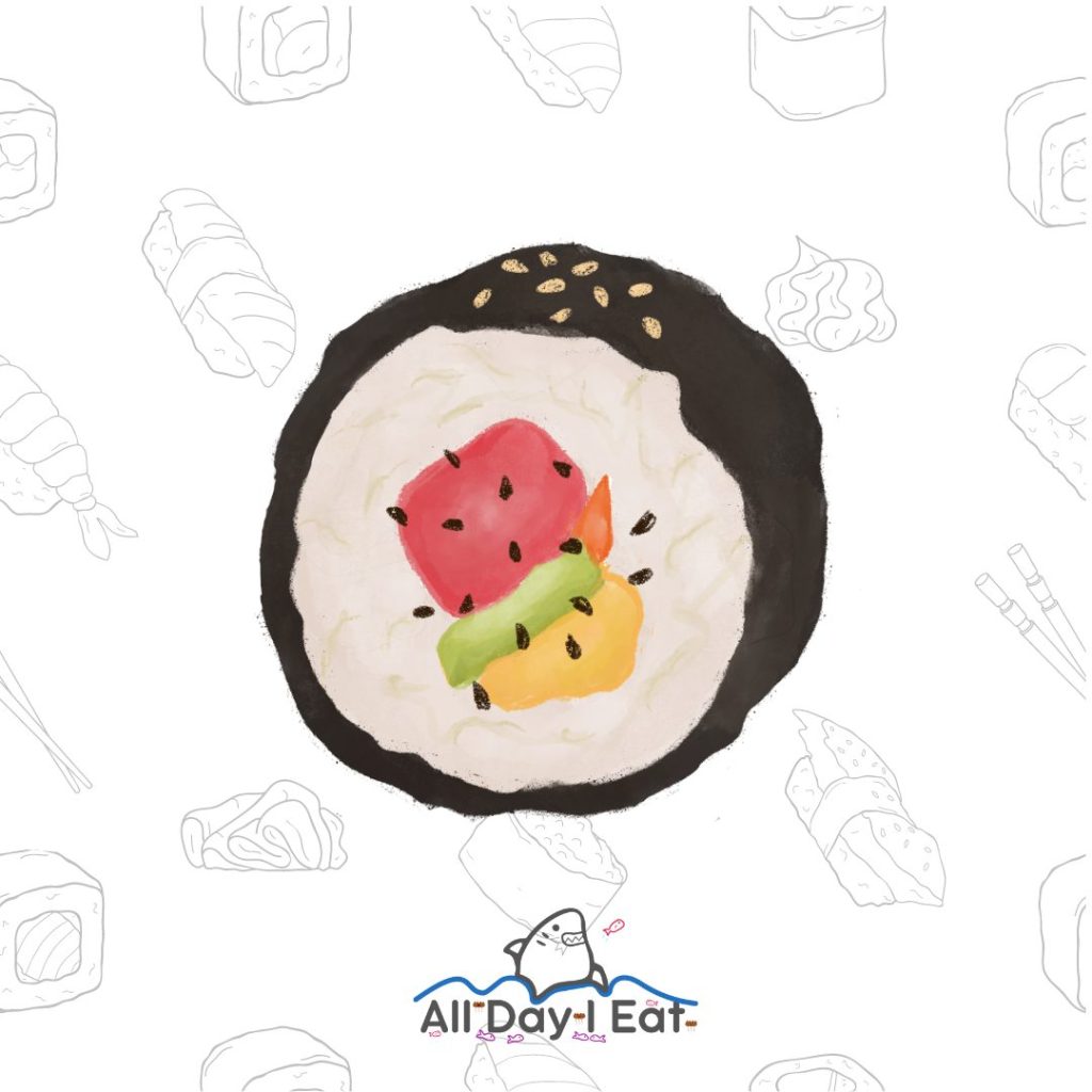 The image shows a sushi.