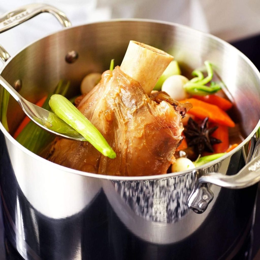 Meat and vegetables are cooked in an All-Clad D3 Pan. (Photo courtesy of Amazon)