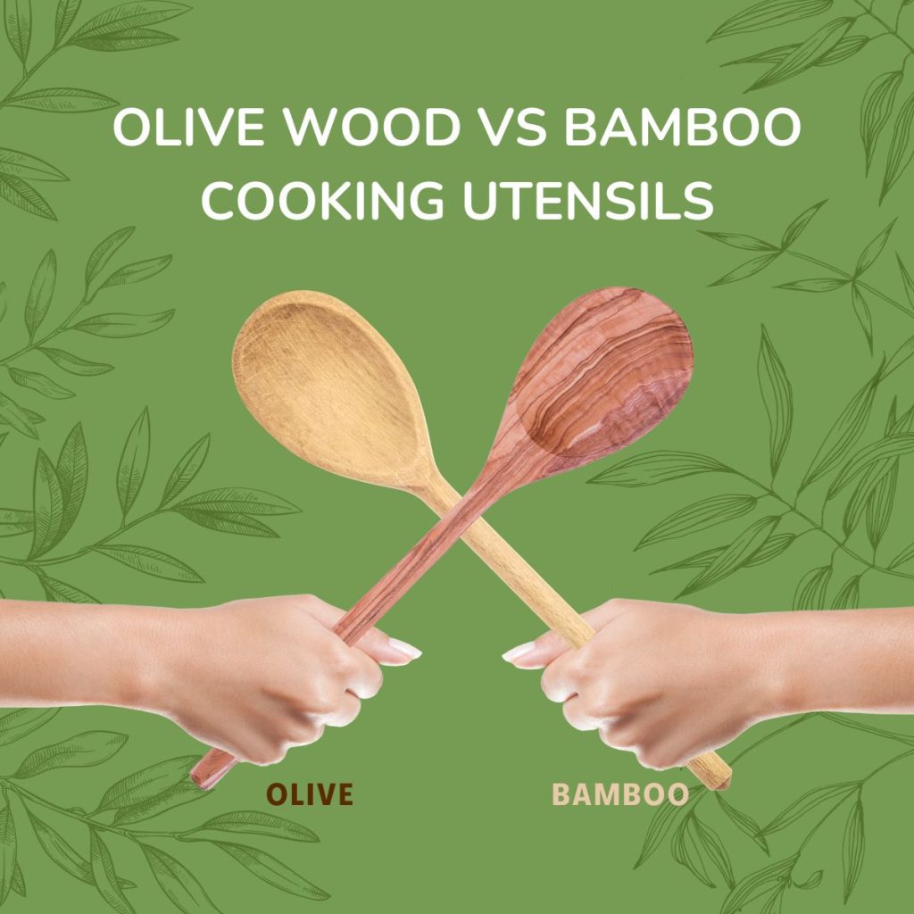 Olive wood vs bamboo cooking utensils