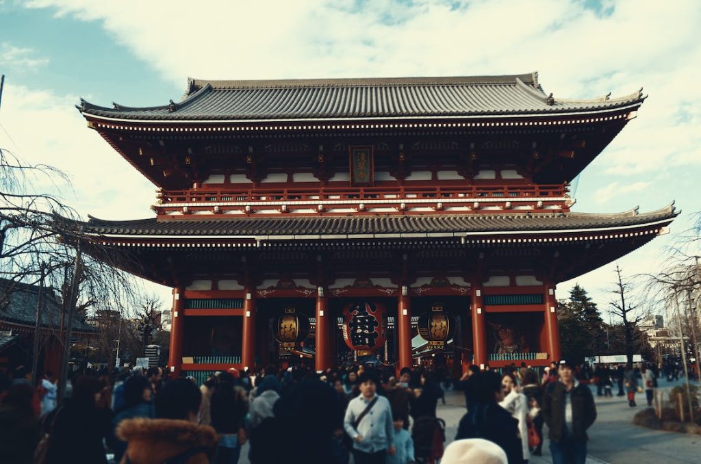 Senso-ji Temple with visitors