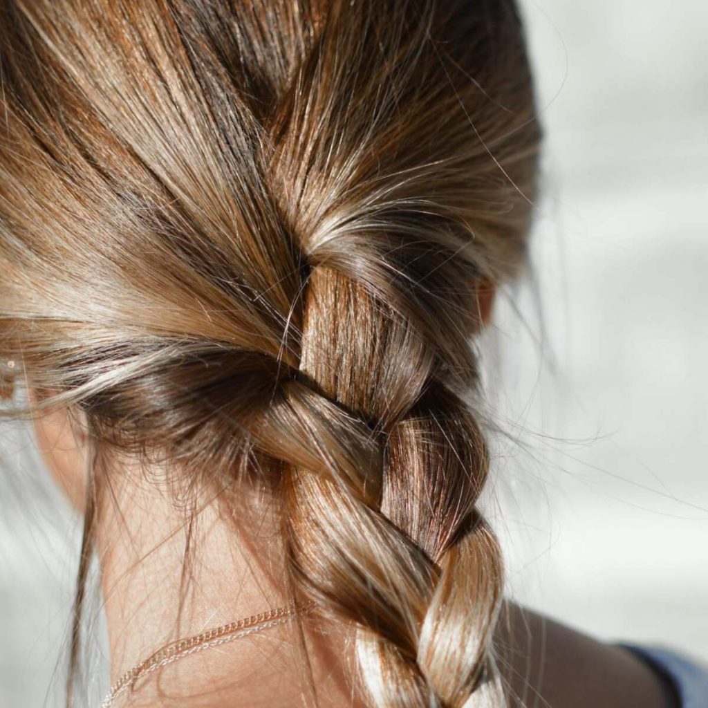 Woman with braided hair