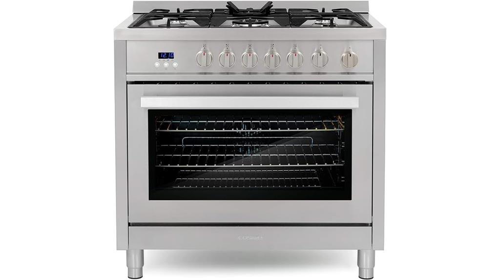 cosmo gas range with 5 burners