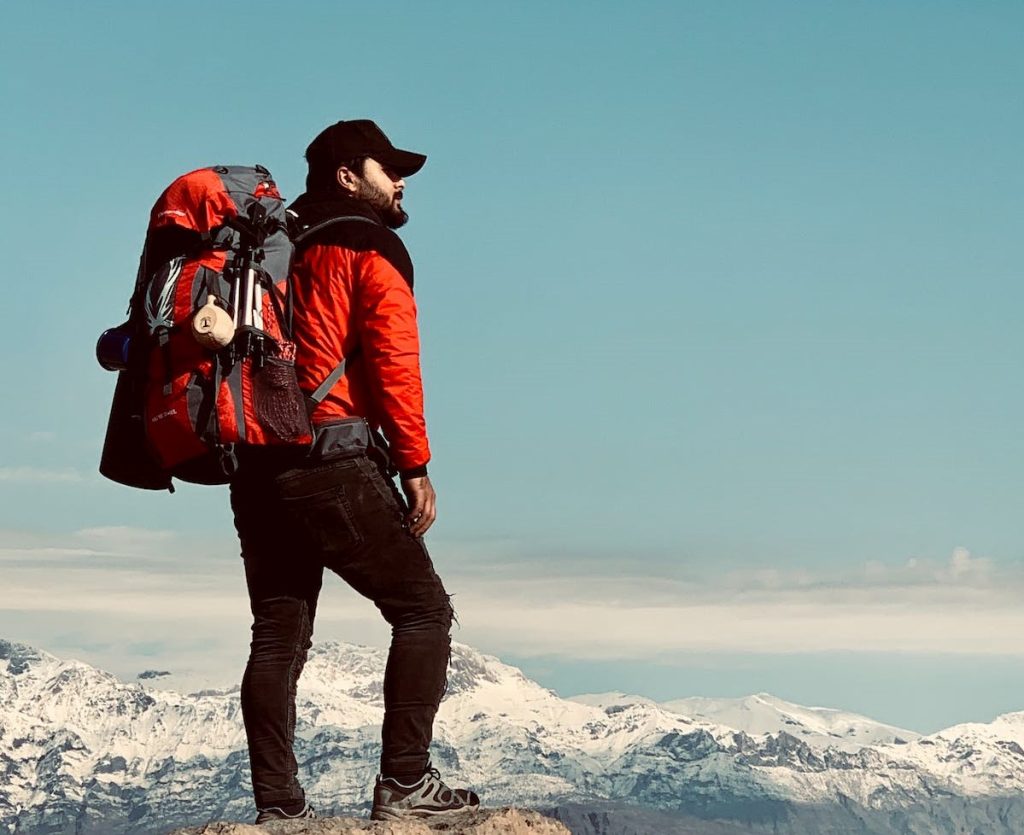 hiker at the summit