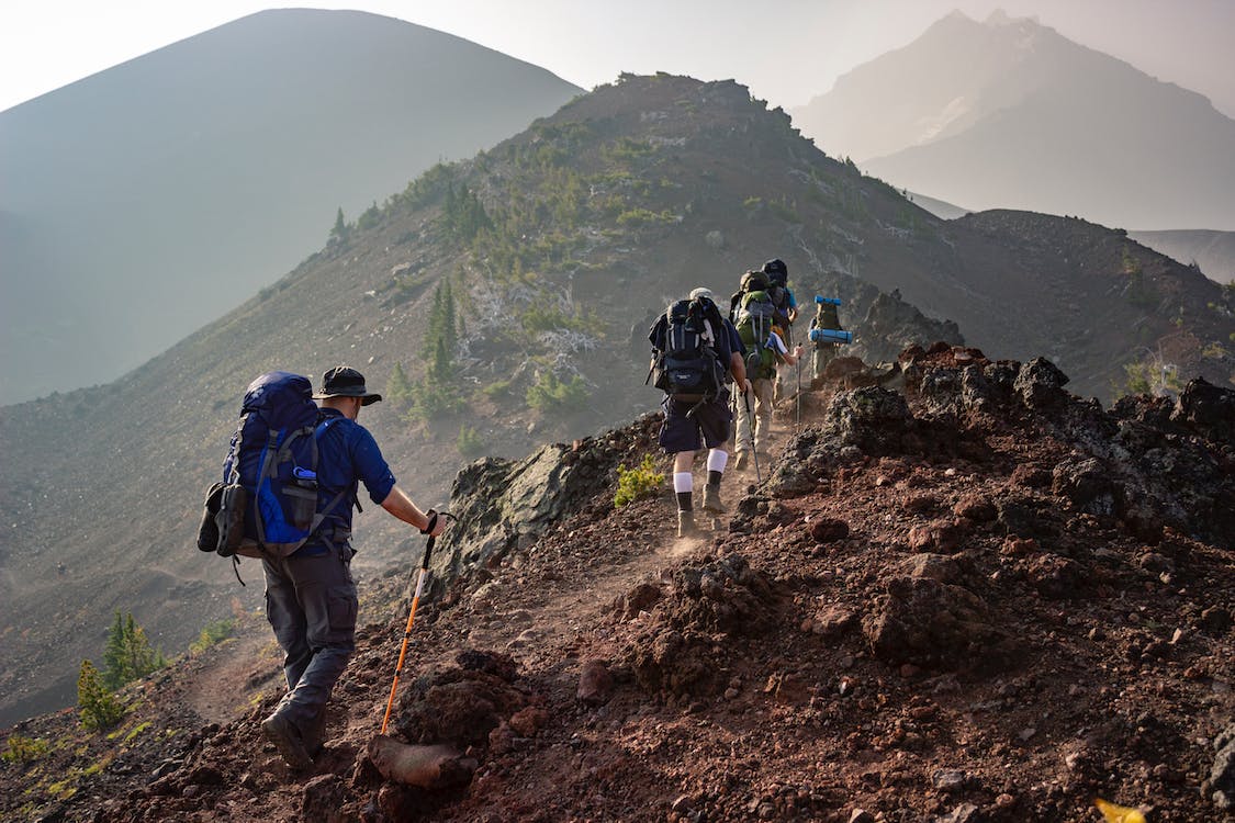 people hiking