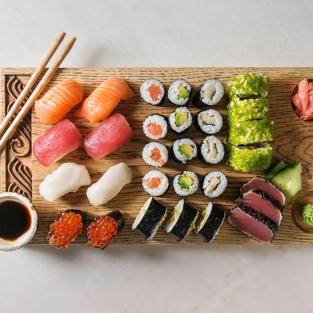 sushi and sashimi gluten-free