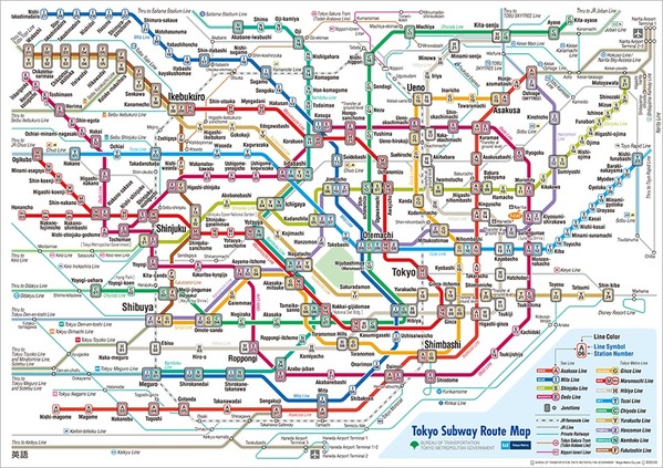 tokyo subway route map 