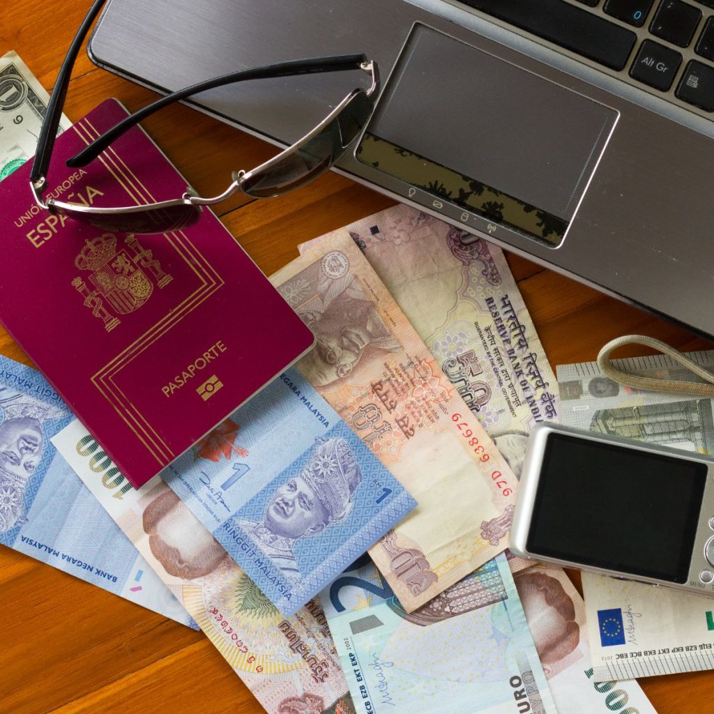 travel documents and money