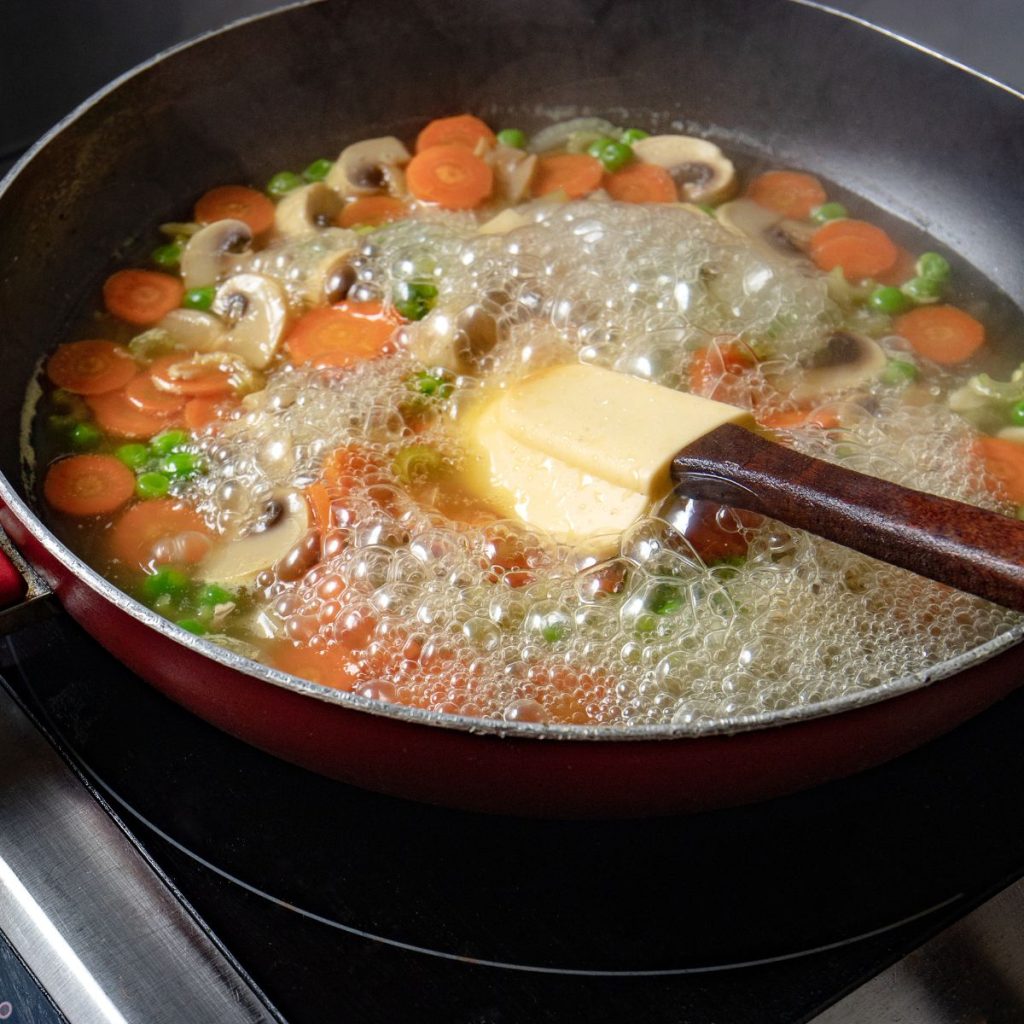 Cooking using a silicone spatula