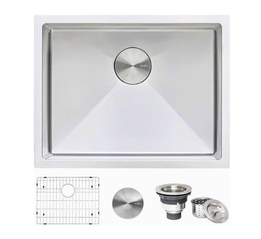 Ruvati 21-inch Undermount Tight Radius 16 Gauge Stainless Steel Bar Prep Kitchen Sink