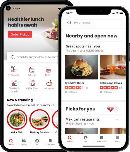 Yelp Mobile App screen