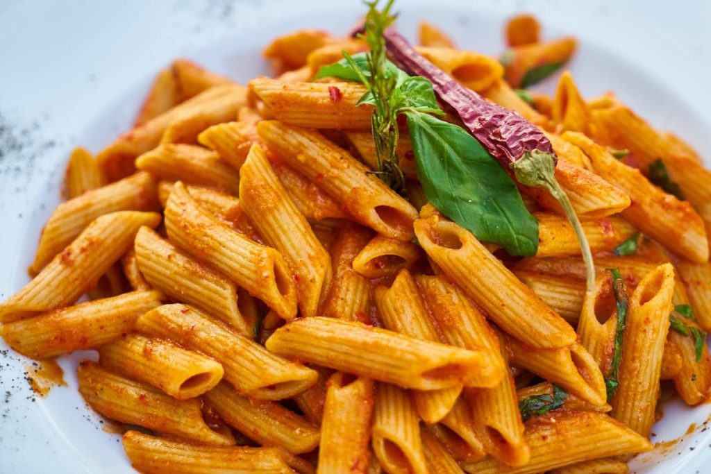 closeup photo of a pasta dish