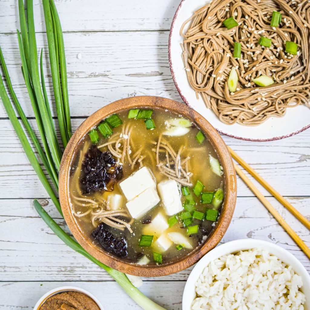 japanese key ingredients: noodles, miso and rice