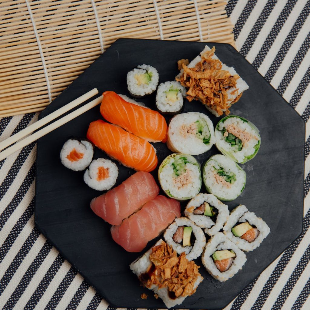 platter of sushi