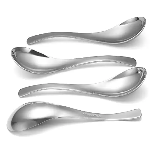 HIWARE Thick Heavy-weight Soup Spoons