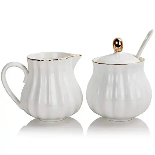 Sweejar Royal Ceramic Sugar and Creamer Set