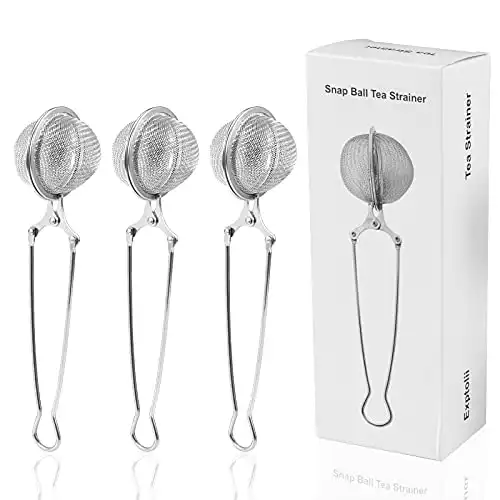 Exptolii 3 Pack Stainless Steel Tea Infuser Filter