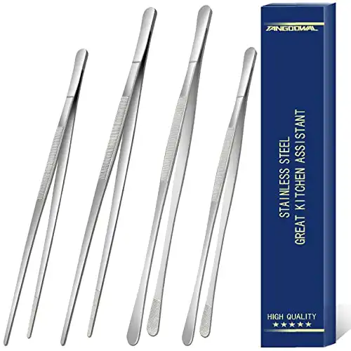 Tangoowal 4 Pcs Cooking Tweezers Tongs