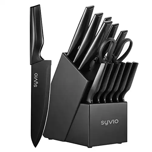 Syvio Knife Sets for Kitchen with Block