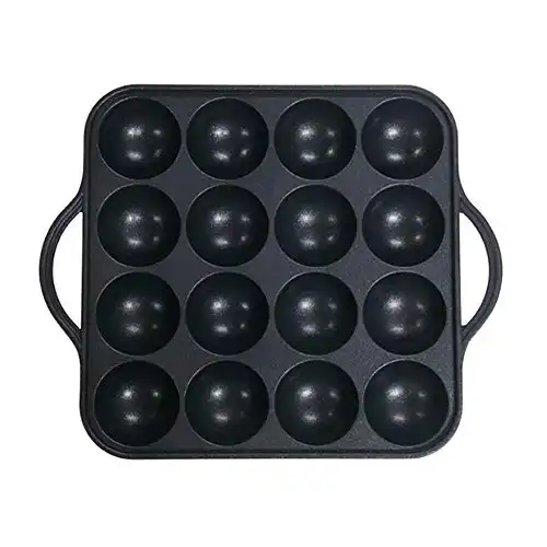 UPIT 16-Holes Takoyaki Maker Pan Plate for Stovetop