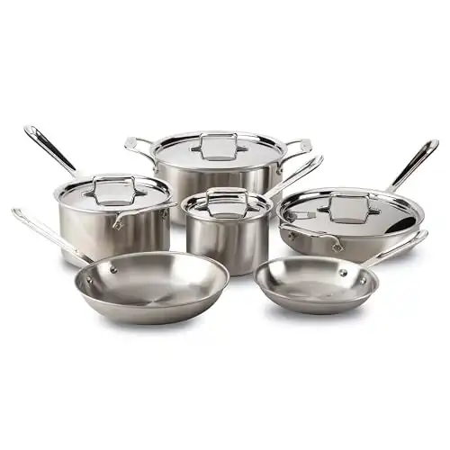 All-Clad D5 5-Ply Brushed Stainless Steel Cookware