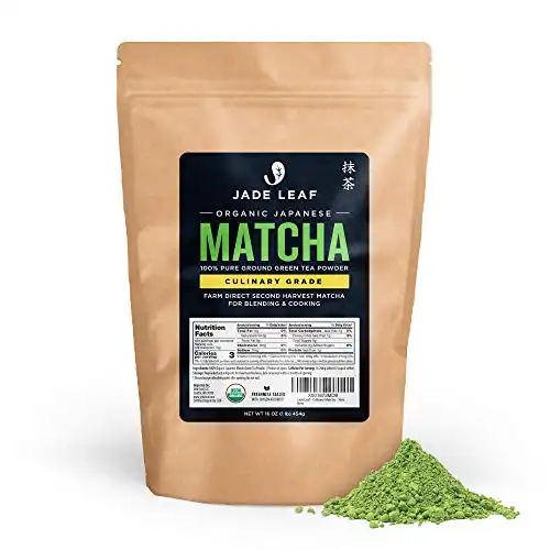 Jade Leaf Matcha Organic Culinary Grade Green Tea Powder