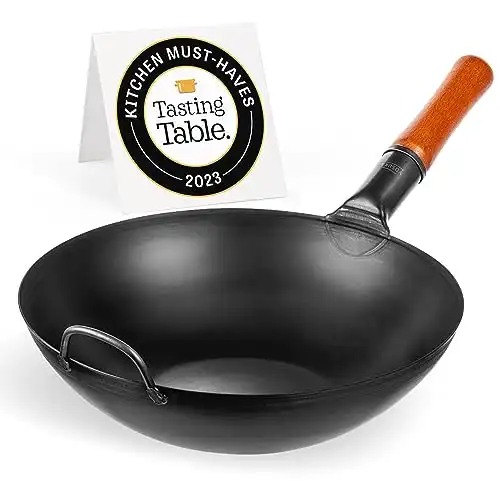 YOSUKATA Carbon Steel Wok Pan