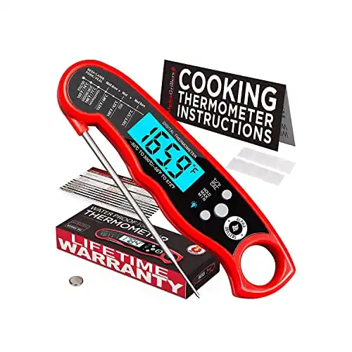 Alpha Grillers Instant Read Meat Thermometer for Grill and Cooking