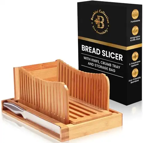 Bambüsi Bamboo Bread Slicer with Knife