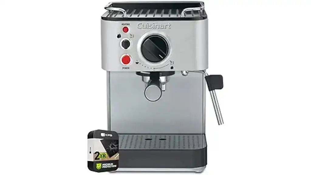 Cuisinart Stainless Steel Manual Espresso Maker CBC-200SA/EM-100NP1 | BuyDig.com