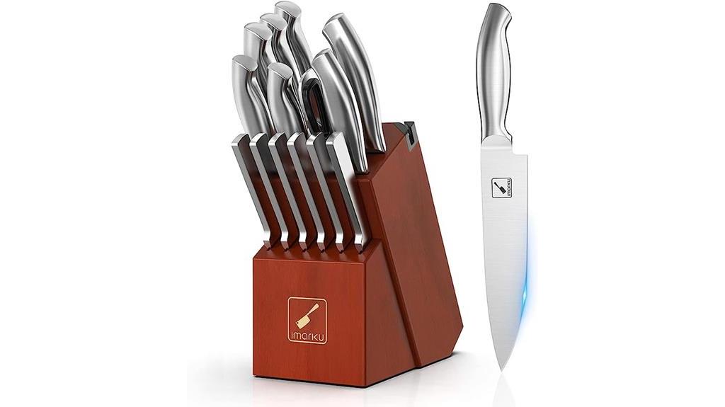 Imarku Knife Set 15-Pieces High Carbon German Steel Kitchen Knife Set