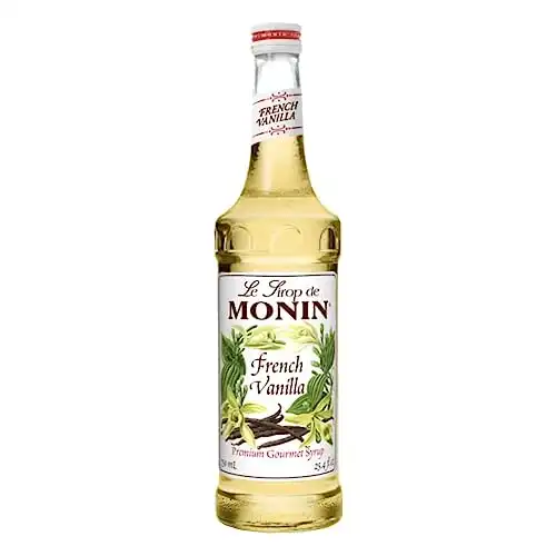 Monin - French Vanilla Syrup, Boxed, Versatile Flavor, Natural Flavors, Great for Coffees, Cocktails, Shakes, and Kids Drinks, Non-GMO, Gluten-Free (750 ml)