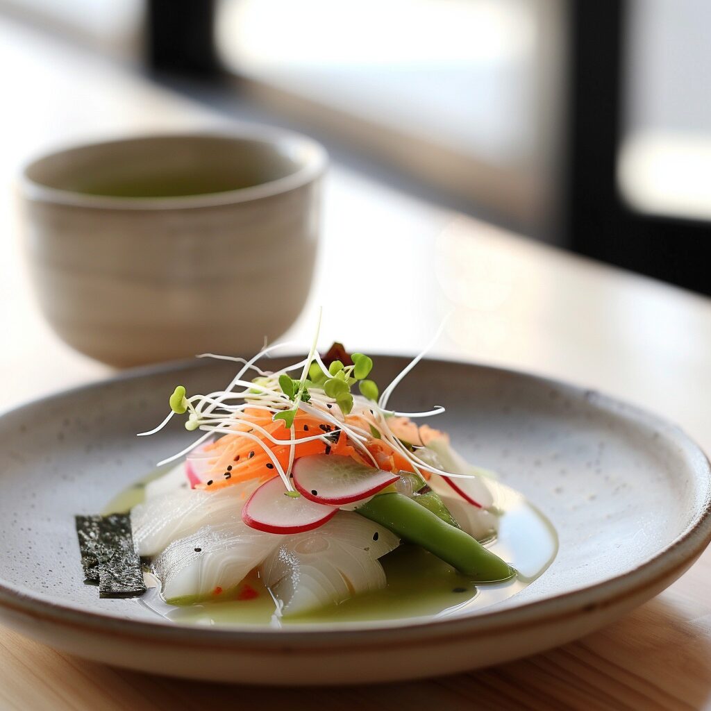 Chirashizushi in a plate