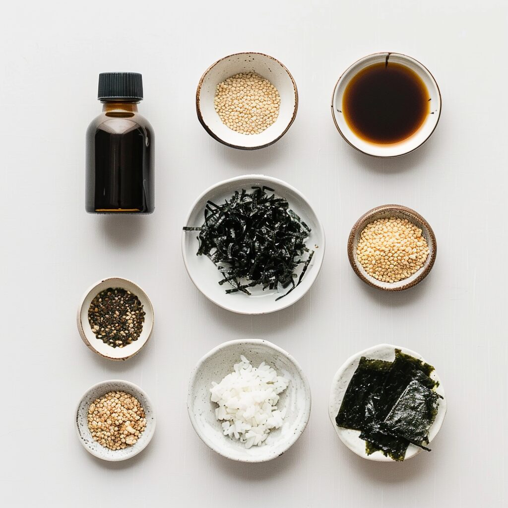 Wakame takikomigohan ingredients