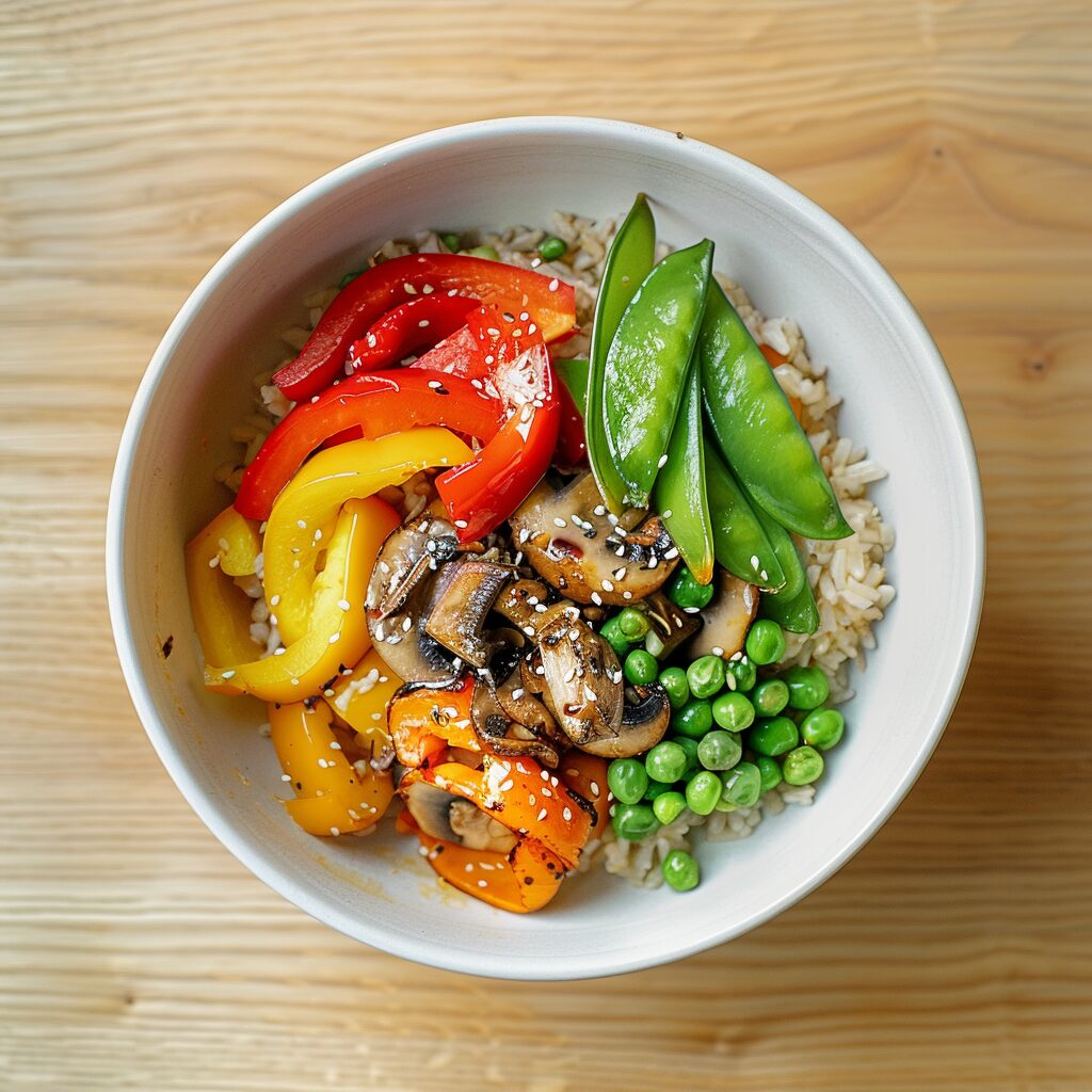 a bowl of Vegetable Ankake Donburi