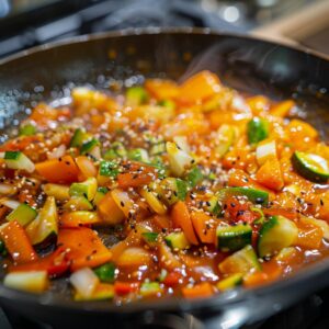 Vegetable Ankake Donburi