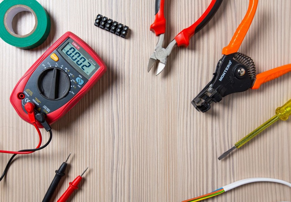 tools on a wooden table