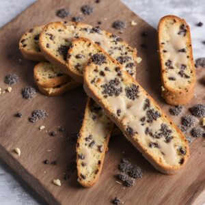 Okara biscotti with chia seeds